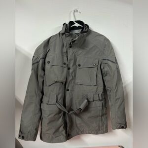 Gore-Tex Dainese Belted Waterproof Motorcycle Jacket Grey Black Size 50 EU